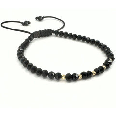 Bratara cu bile din aur 14k si cristale