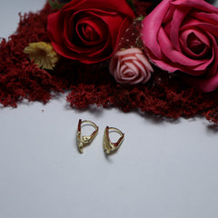 Cercei Aur 14K Linii cu pietre si model grecesc