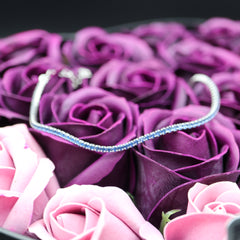 Bratara Argint 925-tenis pietre albastre