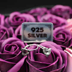 Cercei Cristale negre forma triunghi