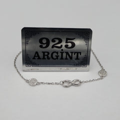 Bratara Argint 925 Infinit cu banut pietre