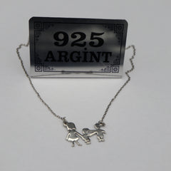 Colier Argint 925 Familie mama cu fetita si baiat