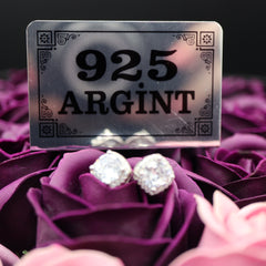 Cercei Argint 925 Piatra alba