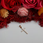 Pandant Aur 14K Cruce doua fete