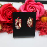 Cercei Aur 14K Intercalati