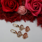 Cercei Aur 14K Doua inimioare