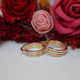 Cercei Aur 14K Trei culori