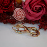 Cercei Aur 14K Doua culori