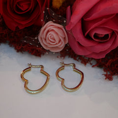 Cercei Aur 14K Doua inimioare
