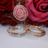 Cercei Aur 14K Doua culori