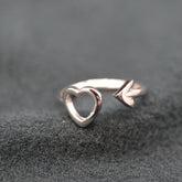 Inel Argint 925 Sageata cu inima