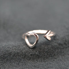 Inel Argint 925 Sageata cu inima