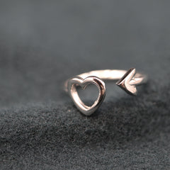 Inel Argint 925 Sageata cu inima