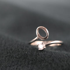 Inel Argint 925 Initiala O- Reglabil