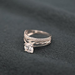 Inel Argint 925 Logodna dublu