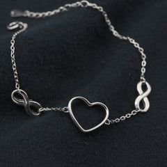 Bratara Argint 925 Inimioara cu infinit