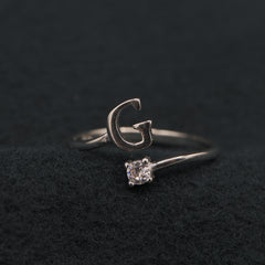 Inel Argint 925 Initiala G- Reglabil