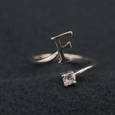 Argint 925 Initiala F- Reglabil