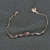 Bratara Argint 925 Sase pietre si inimioara