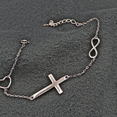 Bratara Argint 925 Cruciulita, inimioara si infinit