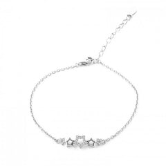 Bratara Argint 925 Cinci stelute cu pietre