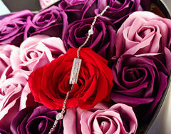 Bratara Argint 925 Dreptunghi cu pietre albe