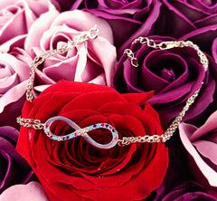 Bratara Argint 925 Infinit cu pietre colorate