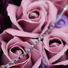 Bratara Argint 925 Tennis Colorat