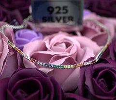 Bratara Argint 925 Tennis cu pietre colorate