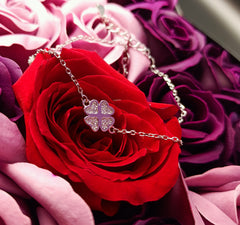 Bratara Argint 925 Trifoi cu pietre