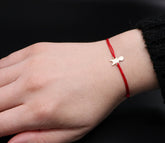 Bratara cu snur baietel aur 14k