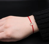 Bratara cu snur cerculet aur 14k