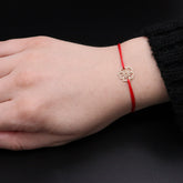 Bratara cu snur floare Aur 14K