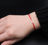 Bratara cu snur inimioara aur 14k