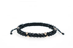 Bratara impletita cu bile aur 14k si cristale