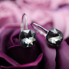 Cercei Argint 925 Cristale negre