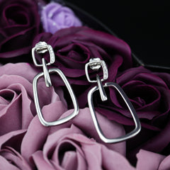 Cercei Argint 925 Geometric lungi