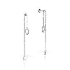Cercei Argint 925 Inimi cu lant