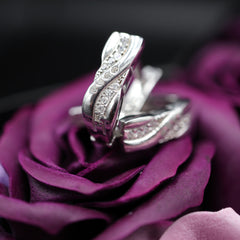 Cercei Argint 925 model abstract cu pietre