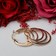 Cercei Aur Alb si galben