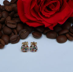 Cercei Aur Pietre colorate