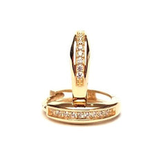 Cercei Aur rotunzi cu pietre