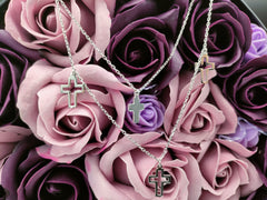 Colier Argint 925 Cruce cu lant dublu