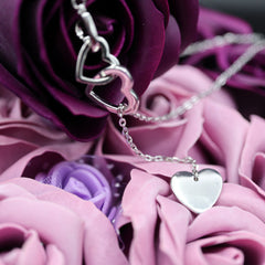 Colier Argint 925 Inimioare decupate