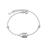 Bratara Argint 925 Lacat cu pietricele