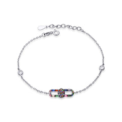 Bratara Argint 925 Pandant cu pietre colorate