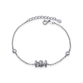 Bratara Argint 925 gint Abstract cu pietre