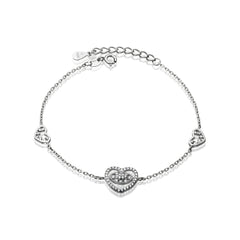 Bratara Argint 925 Trei Inimioare