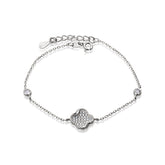 Bratara Argint 925 Floare cu pietricele