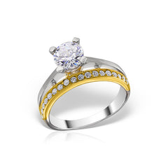 Inel Argint 925 Doua culori